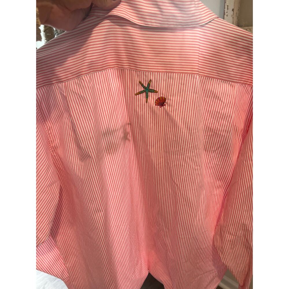 The Quacker Factory Size 1x Striped Button Down S… - image 4